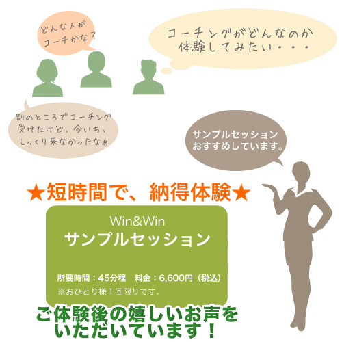 お申込みの前 サンプルセッション 好評
